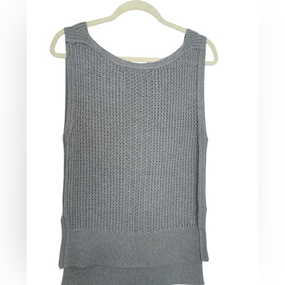 Banana Republic Gray Sleeveless Textured Cotton Blend Sweater Tank Size S - Picture 3 of 11